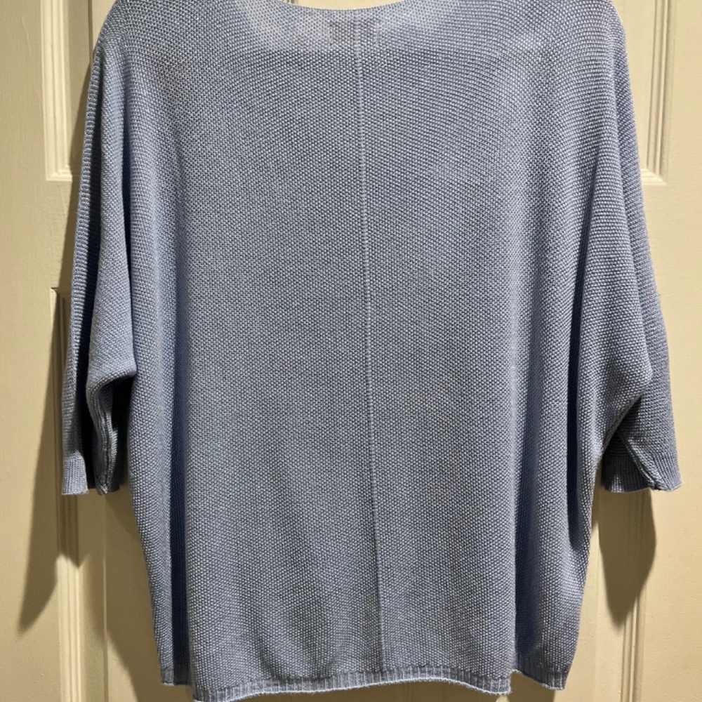 Sunny Studio Blue Women's Glittery Sweater Top View 4
